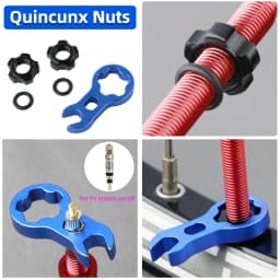 Aluminum Nuts for Bicycle Schrader Presta Valve Fastening Threaded Ring A/V F/V Shaft Washers Rim Protective Stickers