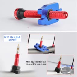 Aluminum Nuts for Bicycle Schrader Presta Valve Fastening Threaded Ring A/V F/V Shaft Washers Rim Protective Stickers