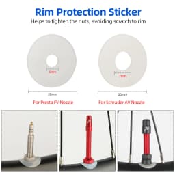 Aluminum Nuts for Bicycle Schrader Presta Valve Fastening Threaded Ring A/V F/V Shaft Washers Rim Protective Stickers
