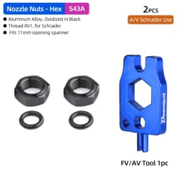 Aluminum Nuts for Bicycle Schrader Presta Valve Fastening Threaded Ring A/V F/V Shaft Washers Rim Protective Stickers