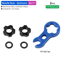 Aluminum Nuts for Bicycle Schrader Presta Valve Fastening Threaded Ring A/V F/V Shaft Washers Rim Protective Stickers