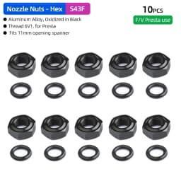 Aluminum Nuts for Bicycle Schrader Presta Valve Fastening Threaded Ring A/V F/V Shaft Washers Rim Protective Stickers