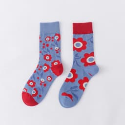 Trendy Socks Ab Paragraph Pure Cotton High Tube Socks Creative Cartoon Small Flowers New Autumn and Winter Stockings Female Sock
