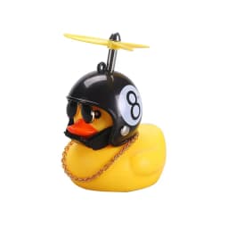 Rubber Duck Toy Car Ornaments Yellow Duck Car Dashboard Decorations Cool Glasses Duck with Propeller Helmet