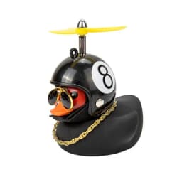 Rubber Duck Toy Car Ornaments Yellow Duck Car Dashboard Decorations Cool Glasses Duck with Propeller Helmet