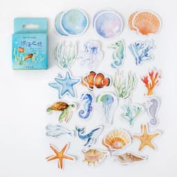 45 PCS Boxed Stickers Cartoon Animal Cute Avocado Bullet Journaling Decoration Sticker Flakes Scrapbooking School Supplies