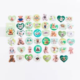 45 PCS Boxed Stickers Cartoon Animal Cute Avocado Bullet Journaling Decoration Sticker Flakes Scrapbooking School Supplies