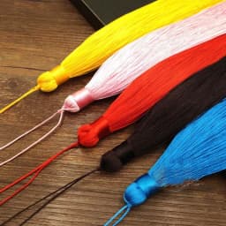 1PCS 50CM Overlength Silk Tassel Fringe Brush Tassels Trim DIY Craft For Sewing Curtains Accessories Decor Jewelry Finding