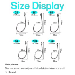 WIFREO 30pcs Carbon Steel Fishing Hook Big Eye Single Hook Fly Fishing Hooks Barbed Spoon Lure Hook Size 2 4 6 8 10 12