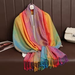 Colorful Flowers Jacquard Winter Cotton Scarf Lady Design Warm Wrap Pashmina Scarves Women Shawl Female Bohemia Foulard Hijab
