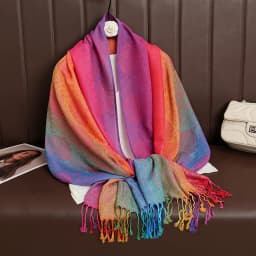 Colorful Flowers Jacquard Winter Cotton Scarf Lady Design Warm Wrap Pashmina Scarves Women Shawl Female Bohemia Foulard Hijab