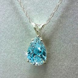 Huitan Simple Design Silver Color Necklace for Women with Single Crystal Pear CZ Stone High Quality Timeless Style Jewelry Hot