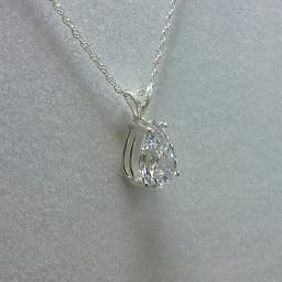 Huitan Simple Design Silver Color Necklace for Women with Single Crystal Pear CZ Stone High Quality Timeless Style Jewelry Hot