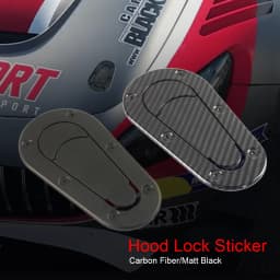 Universal Car Carbon Fiber Sticker for Hood Lock Racing Bonnet Decorative Hood Scoop Stickers for BMW Nissan AMG Mustang