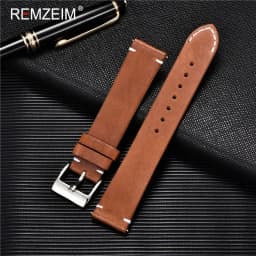 Leather Watchband Strap 18mm 20mm 22mm Quick Release Watch Strap Cowhide Handmade Black Dark Brown Vintage Leather Watchband
