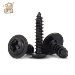 900pcs M2.3 M2.6 M3 Hardware Black Screw PWA Cross Round Head With Cushion Self-tapping Screw Pan Head