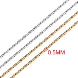 2m/lot 0.5mm Stainless Steel Tiny Cable Gold Chain Rope Chains for Diy Jewelry Making Supplies Necklace Earring Items Wholesale