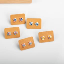 Porcelain Multicolor Ceramic Earrings Anti-allergic Cartoon cute little animal jewelry #LY531 Набор бижутерия для женщин