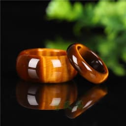 Natural Tiger Eye Stone 6-12 Size Ring Chinese Jadeite Amulet Fashion Charm Jewelry Hand Carved Crafts Gifts for Women Men