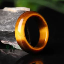 Natural Tiger Eye Stone 6-12 Size Ring Chinese Jadeite Amulet Fashion Charm Jewelry Hand Carved Crafts Gifts for Women Men