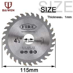 110mm/115mm/125mm Saw Blade Circular Wood Cutting Discs Alloy Cutting Wheels Power Tool For Woodworking Fits Angle Grinder