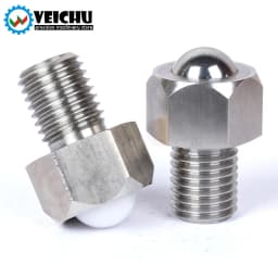 VEICHU Roller Plungers Bolts-Type VCN312/VCN313 POM Ball Stainless Steel Hex Head Conveyor Ball Rollers