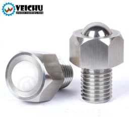VEICHU Roller Plungers Bolts-Type VCN312/VCN313 POM Ball Stainless Steel Hex Head Conveyor Ball Rollers