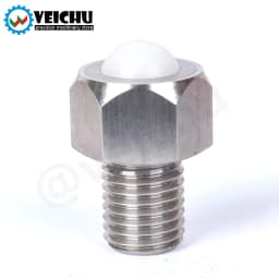 VEICHU Roller Plungers Bolts-Type VCN312/VCN313 POM Ball Stainless Steel Hex Head Conveyor Ball Rollers