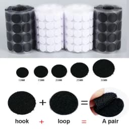 100Pairs 10/15/20/25/30mm Self Adhesive Fastener Disc Adhesive Strong Glue Magic Tape Dots Sticker for DIY Sewing Accessories