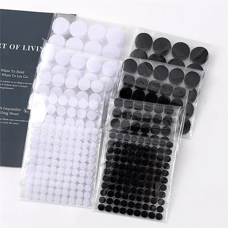 100Pairs 10/15/20/25/30mm Self Adhesive Fastener Disc Adhesive Strong Glue Magic Tape Dots Sticker for DIY Sewing Accessories