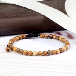 4mm Stone Beads Adjustable Bracelet For Men Natural Tiger Eye Lava Chalcedony Onyx Woven Bracelets Women Yoga Jewelry Pulseras
