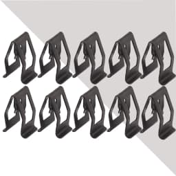 10Pcs Universal Car Front Console Dash Dashboard Auto Fender Body Door Panel Decorative Metal Retainer Black Rivet Fastener Clip