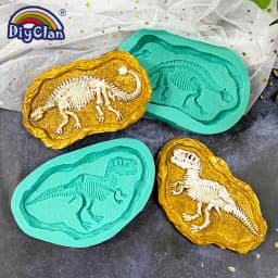 Dinosaur Skeleton Specimen Silicone Mold Tyrannosaurus Ankylosaurus Specimen Model Gypsum Resin Handmade Epoxy Mold Handicrafts