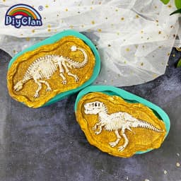 Dinosaur Skeleton Specimen Silicone Mold Tyrannosaurus Ankylosaurus Specimen Model Gypsum Resin Handmade Epoxy Mold Handicrafts