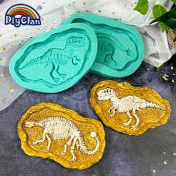Dinosaur Skeleton Specimen Silicone Mold Tyrannosaurus Ankylosaurus Specimen Model Gypsum Resin Handmade Epoxy Mold Handicrafts