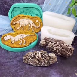 Dinosaur Skeleton Specimen Silicone Mold Tyrannosaurus Ankylosaurus Specimen Model Gypsum Resin Handmade Epoxy Mold Handicrafts