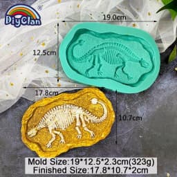 Dinosaur Skeleton Specimen Silicone Mold Tyrannosaurus Ankylosaurus Specimen Model Gypsum Resin Handmade Epoxy Mold Handicrafts