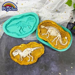 Dinosaur Skeleton Specimen Silicone Mold Tyrannosaurus Ankylosaurus Specimen Model Gypsum Resin Handmade Epoxy Mold Handicrafts