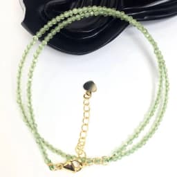 Fashion Faceted Gemstones 2mm Beads Necklace Pink Quartz Crystal Turquoise Garnet Olivine Choker Men Female Jewelry Party Gift