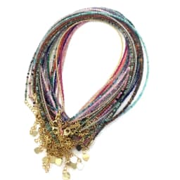 Fashion Faceted Gemstones 2mm Beads Necklace Pink Quartz Crystal Turquoise Garnet Olivine Choker Men Female Jewelry Party Gift