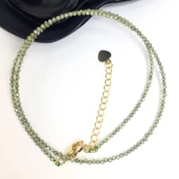 Fashion Faceted Gemstones 2mm Beads Necklace Pink Quartz Crystal Turquoise Garnet Olivine Choker Men Female Jewelry Party Gift