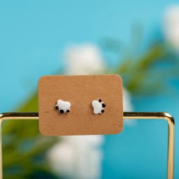 Porcelain Multicolor Ceramic Earrings Anti-allergic Cartoon cute little animal jewelry #LY528 lot фурнитура для украшений