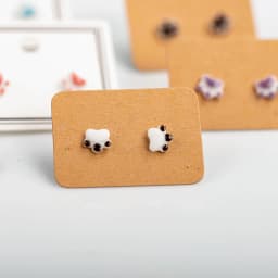Porcelain Multicolor Ceramic Earrings Anti-allergic Cartoon cute little animal jewelry #LY528 lot фурнитура для украшений