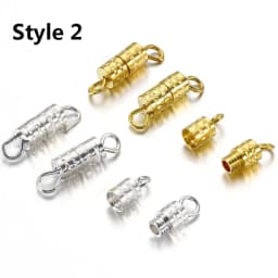 50pcs 16x2mm Cylinder Fasteners Buckles Closed Beading End Clasp Screw Clasps For DIY Jewelry Making Bracelet Necklace Connector