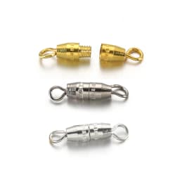 50pcs 16x2mm Cylinder Fasteners Buckles Closed Beading End Clasp Screw Clasps For DIY Jewelry Making Bracelet Necklace Connector