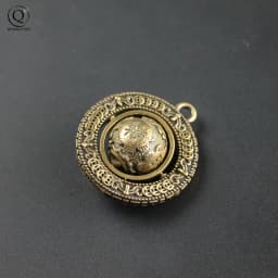 Chinese Characters Blessing Globe Keychain Fashion Rotating Money Lucky Copper Ball Keychain Jewelry For Men Women Birthday Gift