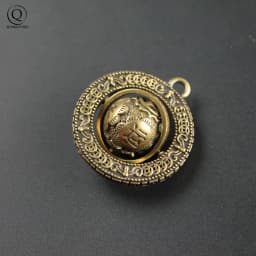 Chinese Characters Blessing Globe Keychain Fashion Rotating Money Lucky Copper Ball Keychain Jewelry For Men Women Birthday Gift