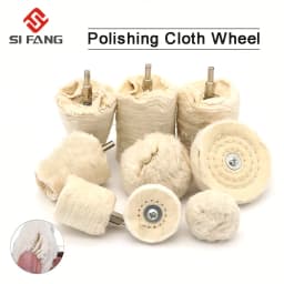1Pc Cotton Polishing Wheels Cloth Buffing Wheel Grinder for Jewelry Wood Metal Abrasive Tools For Drill With 1/4'' Shank