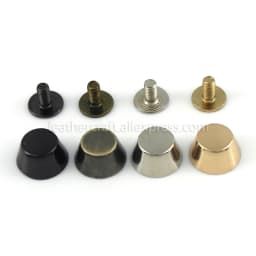 4pcs Metal Bag Base Studs Bucket Shape Bag Feet Screw Back Rivets for Garment Leather Craft Belt Wallet Decoration Parts