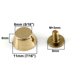 4pcs Metal Bag Base Studs Bucket Shape Bag Feet Screw Back Rivets for Garment Leather Craft Belt Wallet Decoration Parts